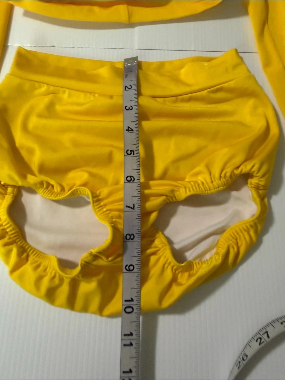 Kelle dance yellow costume 2 piece trunks top POWER THREADS 2821 teen XSA